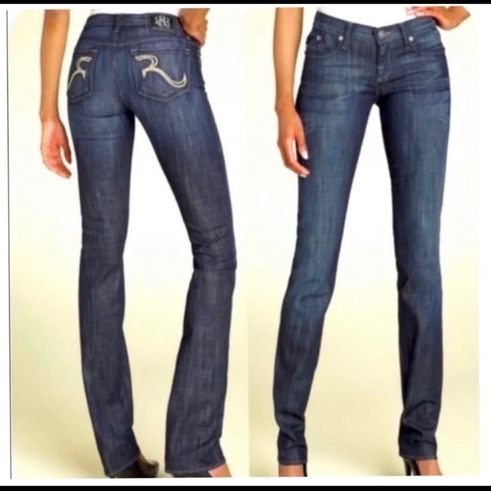 Rock & Republic Kasandra Jeans  Dark Blue Size 29 Boot Cut Mid Rise‎